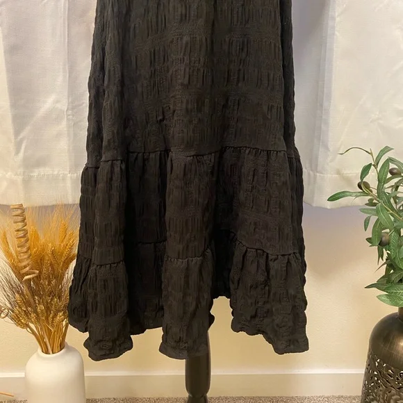 SHEIN Square Neck Puff Sleeve Black Size Small - Picture 3 of 11
